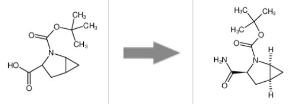 图1 (1S,3S,5S)-3-(氨基羰基)-2-氮杂双环[3.1.0]己烷-2-甲酸叔丁酯的合成反应式.png