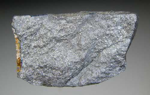 Fig. 1. Crystalline and granular, silvery native antimony, Sb, 4 3 2.5 3 2 cm.