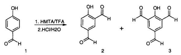 2-HYDROXY-1,3,5-BENZENETRICARBALDEHYDE synthesis pathway one