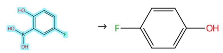 5-氟-2-羟基苯基硼酸的脱硼氢化反应