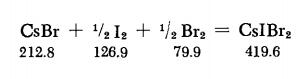 preparation of CESIUM DIBROMO IODIDE