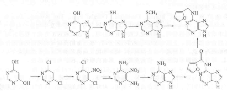 6-糠氨基嘌呤合成路线
