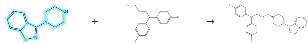 4-(1,2-苯并异噻唑-3-基)-1-哌嗪的取代反应