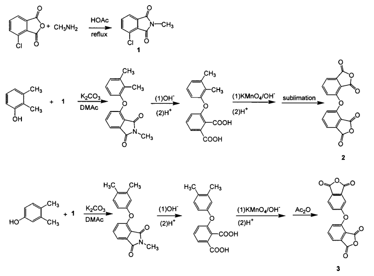 Synthesis of 2,2',3,3'-ODPA and 2,3,3',4'-ODPA