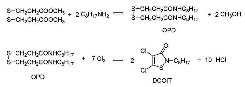 4,5-二氯-2-正辛基-3-异噻唑啉酮的制备路线