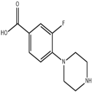 3-Fluoro-4-piperazinobenzoic Acid