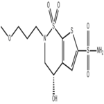 (S)-3,4-Dihydro-4-hydroxy-2-(3-methoxypropyl)-2H-thieno[3,2-e]-1,2-thiazine-6-sulfonamide 1,1-dioxide