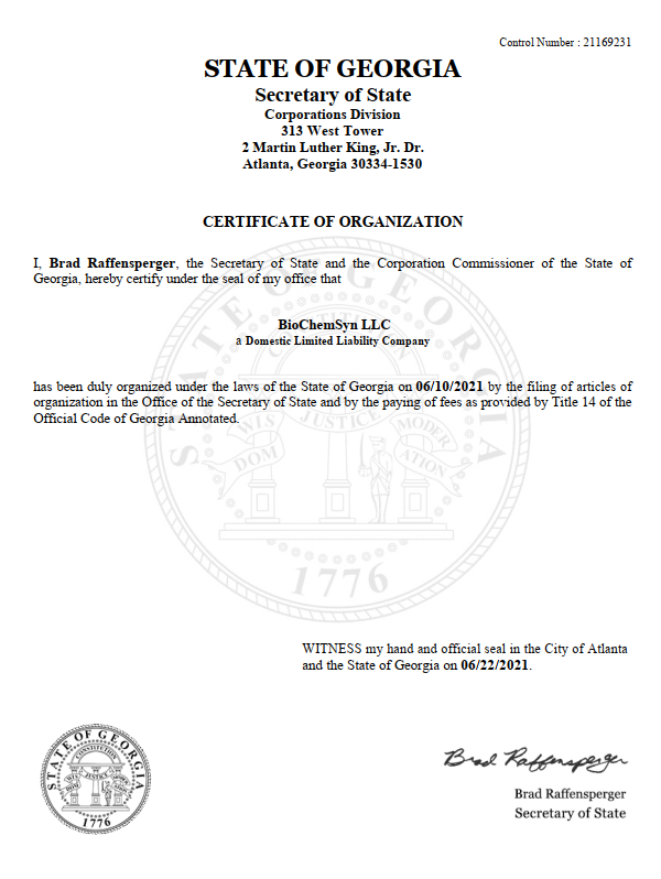 Business License Of EnterpriseLegal Person