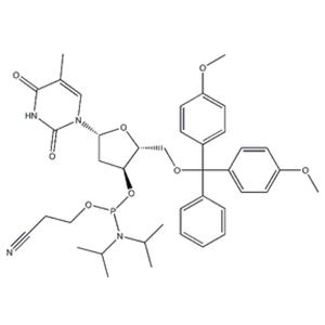 5'-Dimethoxytrityl-3'-deoxythymidine 2'-[(2-cyanoethyl)-(N,N-diisopropyl)]-phosphoramidite