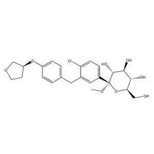 2S,3R,4S,5S,6R)-2-(3-(4-((S)-tetrahydrofuran-3-yloxy)benzyl)-4-chlorophenyl)-tetrahydro-6-(hydroxymethyl)-2-methoxy-2H-pyran-3,4,5-triol