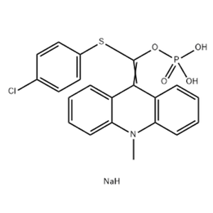 9-(4-Chlorophenylthiophosphoryloxymethylidene)-10-methylacridan,disodium salt; APS-5