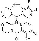 CAS # 1985605-59-1, Baloxavir, (12aR)-12-[(11S)-7,8-difluoro-6,11-dihydrodibenzo[b,e]thiepin-11-yl]-7-hydroxy-3,4,12,12a-tetrahydro-1H-[1,4]oxazino[3,4-c]pyrido[2,1-ff][1,2,4]triazine-6,8-dione