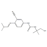 (E)-N'-(2-cyano-4-(3-(1-hydroxy-2-methylpropan-2-yl)thioureido)phenyl)-N,N-dimethylformimidamide pictures