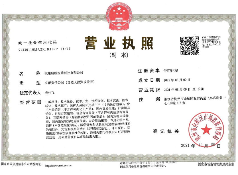 Business License Of EnterpriseLegal Person