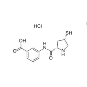 3-[(2S,4S)-4-Mercaptopyrrolidine-2-carboxamido]benzoic acid hydrochloride