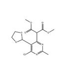 	Propanedioic acid, 2-[6-chloro-5-(1,3-dioxolan-2-yl)-2-methyl-4-pyrimidinyl]-, 1,3-dimethyl ester
