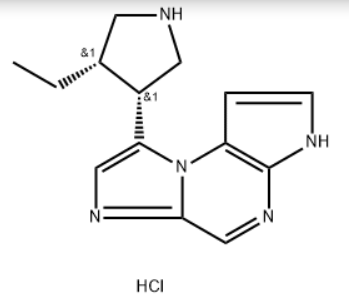 3H-Imidazo[1,2-a]pyrrolo[2,3-e]pyrazine, 8-[(3R,4S)-4-ethyl-3-pyrrolidinyl]-, hydrochloride (1:2)