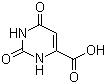 CAS # 65-86-1, Orotic acid, 1,2,3,6-Tetrahydro-2,6-dioxo-4-pyrimidinecarboxylic acid, 2,6-Dihydroxypyrimidine-4-carboxylic acid, 6-Carboxy-2,4-dihydroxypyrimidine, 6-Carboxyuracil, Uracil-6-carboxylic acid