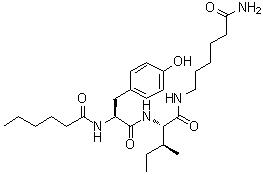 CAS # 1401708-83-5, N-(1-Oxohexyl)-L-tyrosyl-N-(6-amino-6-oxohexyl)-L-isoleucinamide, Dihexa, N-Hexanoic-Tyr-Ile-(6)aminohexanoic amide