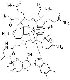 CAS # 68-19-9, Cyanocobalamin, Cyano-5,6-dimethylbenzimidazole-cobalamin, Vitamin B12