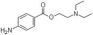 CAS # 59-46-1, Procaine, 2-(Diethylamino)ethyl 4-aminobenzoate, 4-Aminobenzoic acid 2-diethylaminoethyl ester