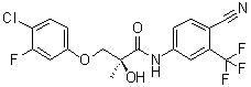 CAS # 1010396-29-8, S 23, (2S)-3-(4-Chloro-3-fluorophenoxy)-N-[4-cyano-3-(trifluoromethyl)phenyl]-2-hydroxy-2-methylpropanamide, S 23 (contraceptive)