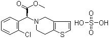 CAS # 120202-66-6, Clopidogrel bisulfate, Clopidogrel hydrogen sulfate, (S)-(+)-Methyl 2-(2-chlorophenyl)-2-(6,7-dihydro-4H-thieno[3,2-c]pyridin-5-yl)acetate hydrogen sulfate