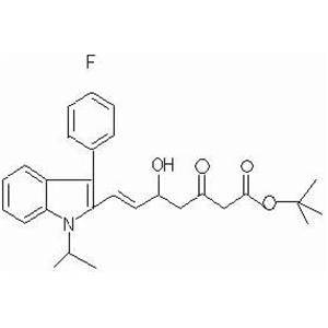 3-Methyl(E)-7-[3-(4-fluorophenyl)-1-methylethyl-indol-2-yl]-3-hydroxy-5-oxohept-6-enoate