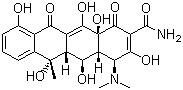 CAS # 79-57-2, Oxytetracycline, Terramycin, 4-(Dimethylamino)-1,4,4a,5,5a,6,11,12a-octahydro-3,5,6,10,12,12a-hexahydroxy-6-methyl-1,11-dioxo-2-naphthacenecarboxamide, 5-Hydroxytetracycline