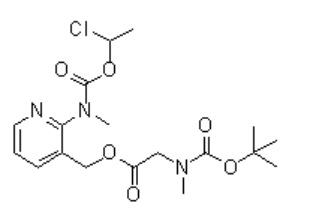 N-Methyl-N-(3-[((N-tert-butoxycarbonyl-N-methylamino)acetoxy)methyl]pyridin-2-yl)carbamic acid 1-chloroethyl ester 