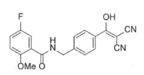 N-(4-(2,2-dicyano-1-hydroxyvinyl)benzyl)-5-fluoro-2-methoxybenzamide
