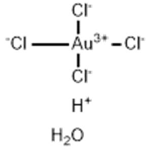 Hydrogen tetrachloroaurate(III) trihydrate