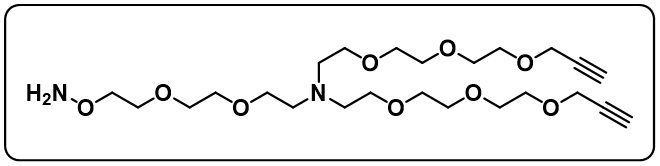 N-(Aminooxy-PEG2)-N-bis(PEG3-propargyl)