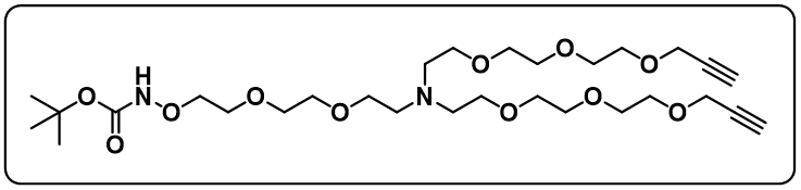 N-(t-Boc-Aminooxy-PEG2)-N-bis(PEG3-propargyl)