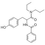 		N-Benzoyl-DL-tyrosil-N',N'-dipropylamide