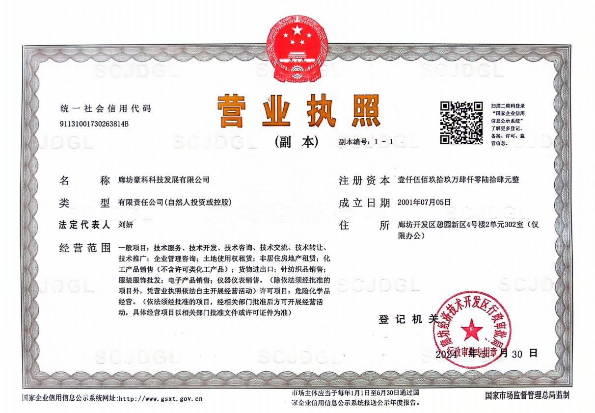 Business License Of EnterpriseLegal Person