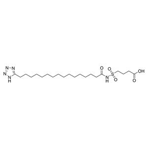 4-(N-(16-(1H-tetrazol-5-yl)hexadecanoyl)sulfamoyl)butanoic acid