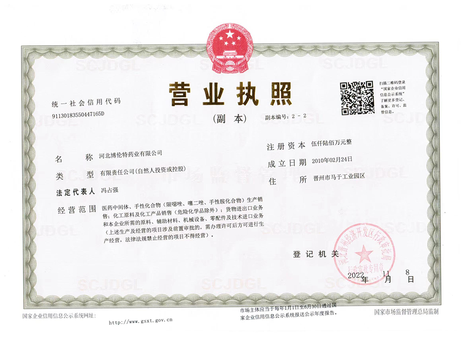 Business License Of EnterpriseLegal Person