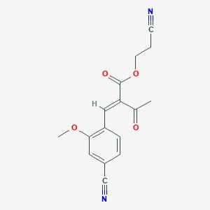 2-Cyanoethyl 4-(4-cyano-2-methoxyphenyl)-5-ethoxy-2,8-dimethyl-1,4-dihydro-1,6-naphthyridine-3-carboxylate