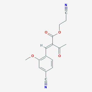 2-Cyanoethyl 4-(4-cyano-2-methoxyphenyl)-5-ethoxy-2,8-dimethyl-1,4-dihydro-1,6-naphthyridine-3-carboxylate