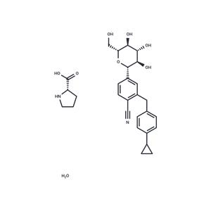 Velagliflozin proline hydrate