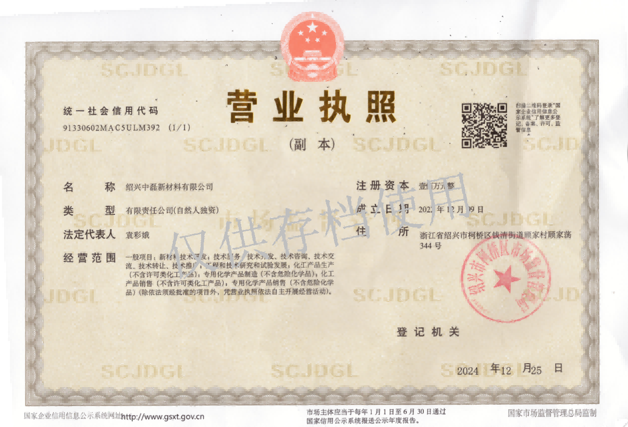 Business License Of EnterpriseLegal Person