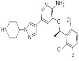 3-[(1R)-1-(2,6-二氯-3-氟苯基)乙氧基]-5-[1-(4-哌啶)-1H-吡唑-4-基]-2-吡啶胺 877399-52-5