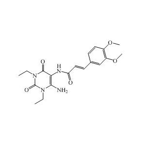 (E)-1,3-二乙基-6-氨基-5-(3,4-二甲氧基苯丙烯酰基)氨基尿嘧啶