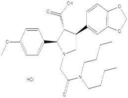 (2R,3R,4S)-4-(1,3-苯并二氧戊环-5-基)-1-[2-(二丁基氨基)-2-氧代乙基]-2-(4-甲氧基苯基)吡咯烷-3-羧酸盐酸盐