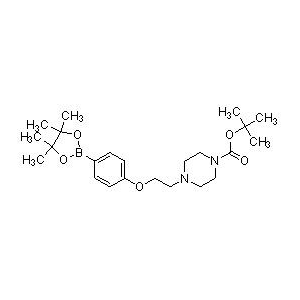 4-(2-(4-频哪醇硼酸酯苯氧基)乙基)哌嗪-1-甲酸叔丁酯4-(2-(4-频哪醇硼酸酯苯氧基)乙基)哌嗪-1-甲酸叔丁酯