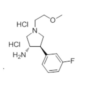 (3S,4R)-4-(3-fluorophenyl)-1-(2-methoxyethyl)pyrrolidin-3-amine?dihydrochloride