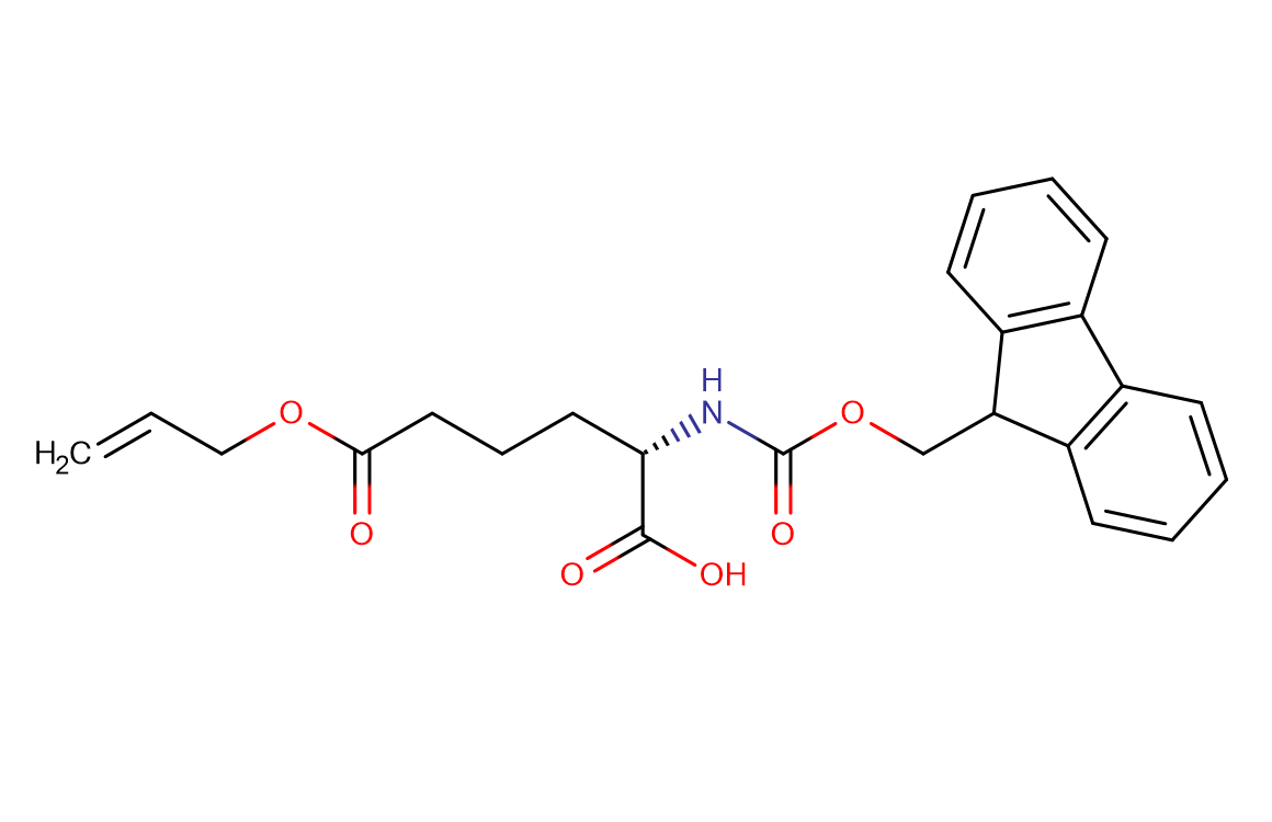 Fmoc-L-HomoGlu(OAll)-OH (S)-2-[[(9H-芴-9-甲氧基)羰基]氨基]己二酸 6-(2-丙烯基)酯