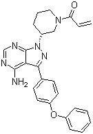 CAS # 936563-96-1, PCI-32765, 1-[(3R)-3-[4-Amino-3-(4-phenoxyphenyl)-1H-pyrazolo[3,4-d]pyrimidin-1-yl]-1-piperidinyl]-2-propen-1-one