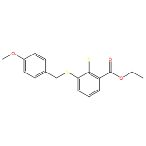 2-氟-3-((对甲氧基苄基)硫基)苯甲酸乙酯